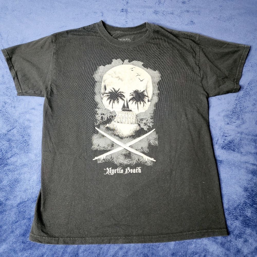 Myrtle Beach Skull‎ and Crossbones Short Sleeve Tee Medium